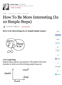 How to be more interesting